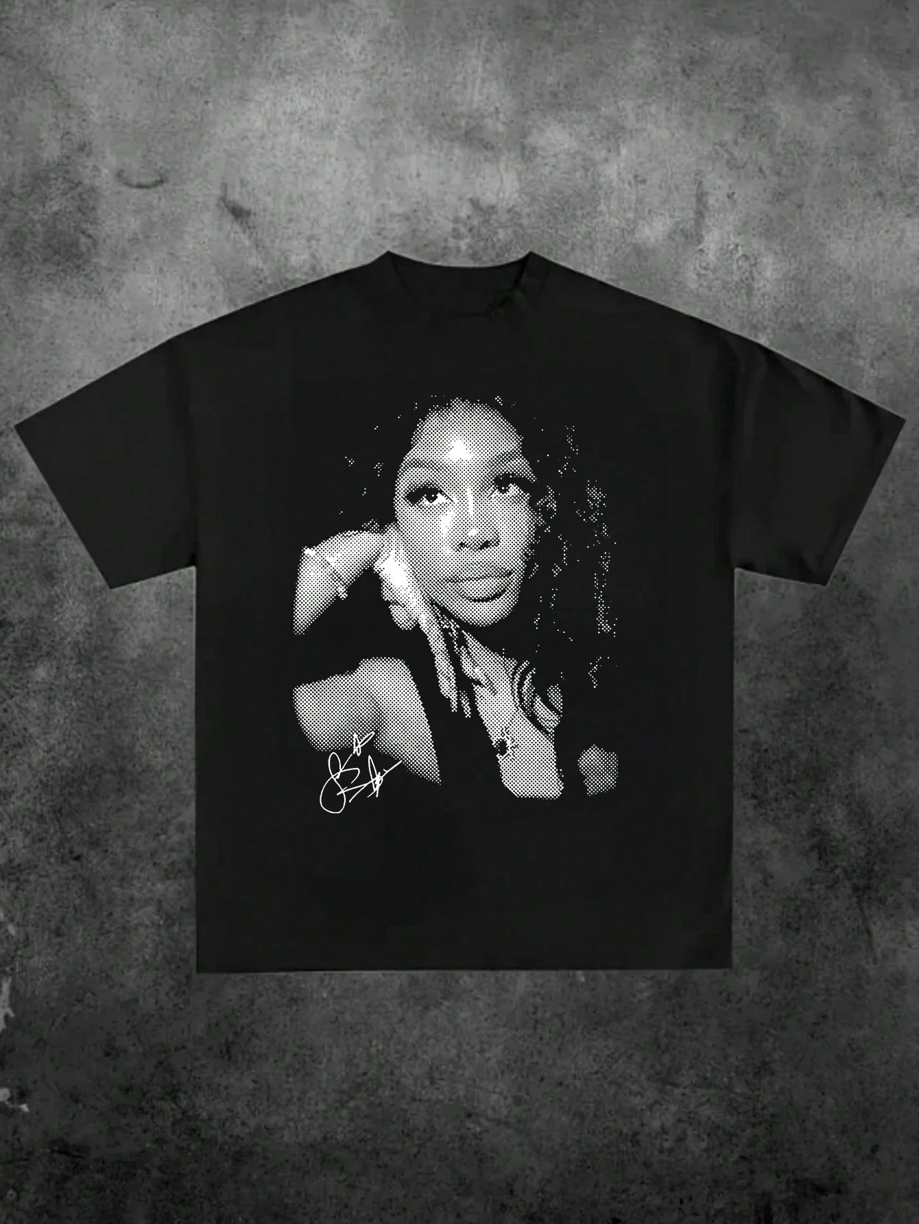 INAWLY T-shirt d'été décontracté, col rond, imprimé portrait, grande taille - Image 4
