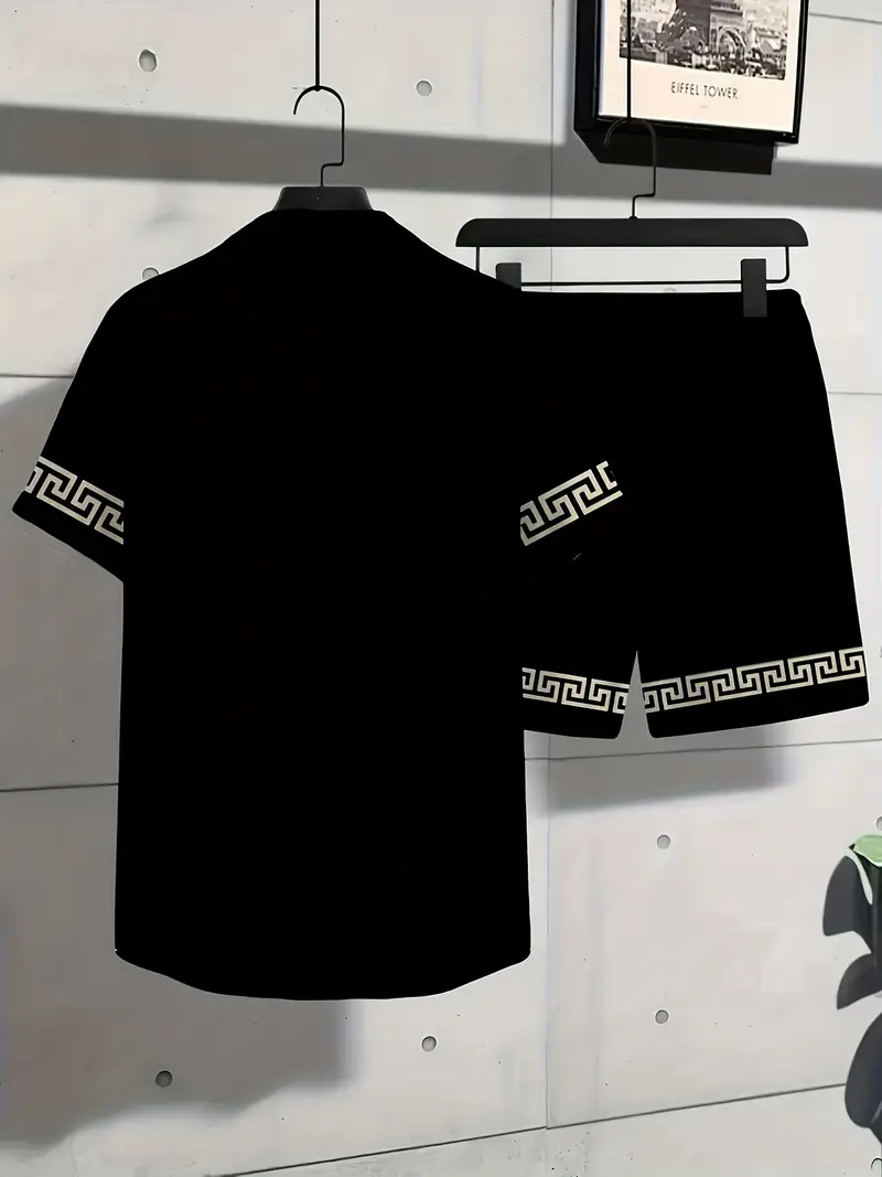 Ensemble chemise manches courtes et short d'été décontracté - Image 2