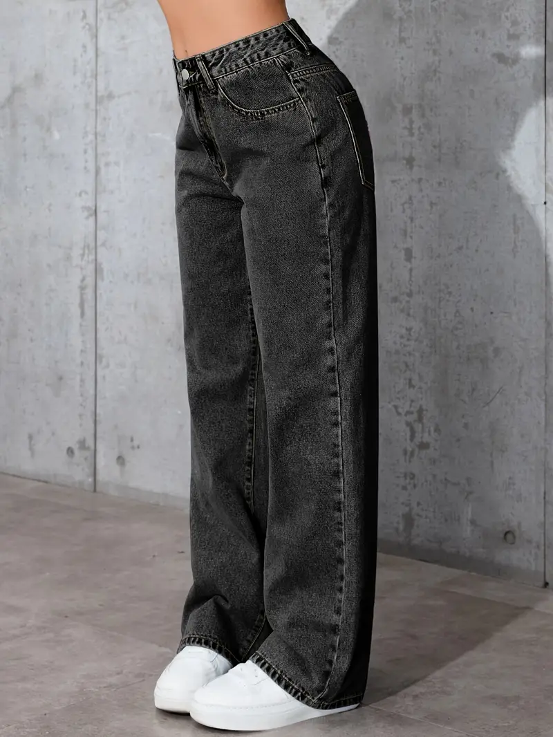 Jeans en Denim Lavé Vintage pour Femmes - Image 4